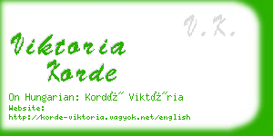 viktoria korde business card